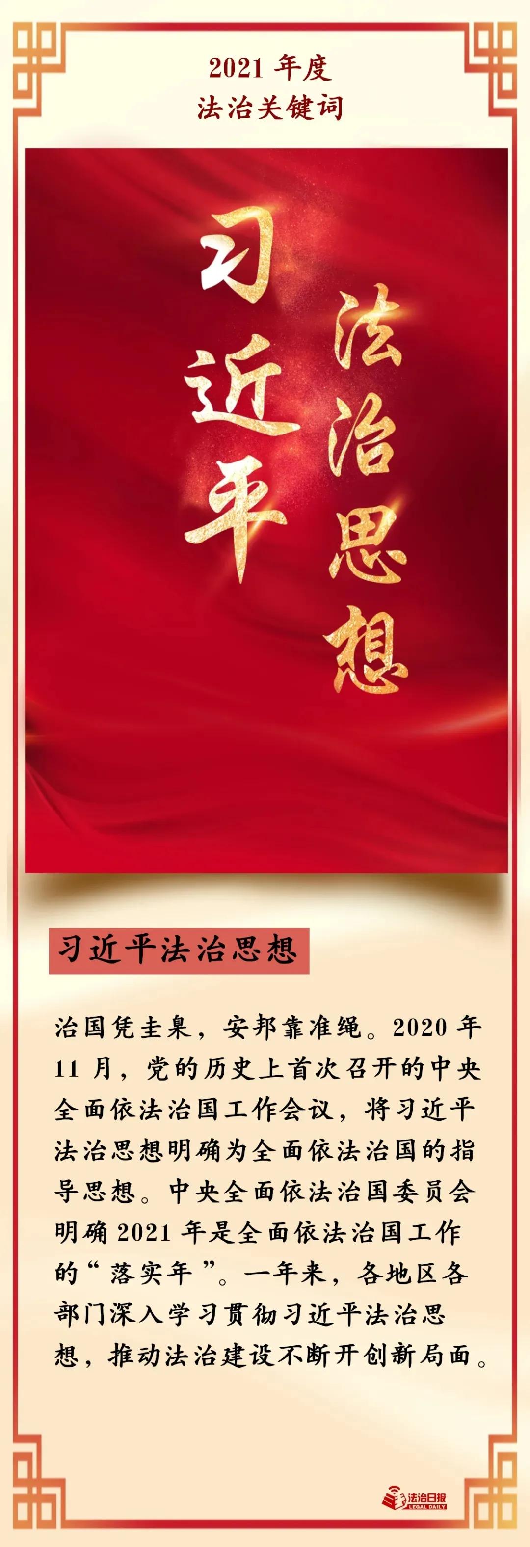 21个关键词，回顾法治中国2021